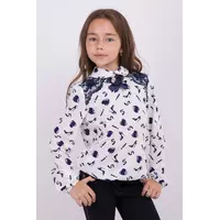 Стильная детская блуза Дорофея молочного цвета для девочки Suzie р.122-146