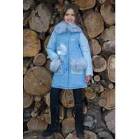 Шакира комплект пальто голубой меланж р.104-116