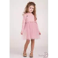 Модное нарядное платье для девочки Suzie. Ангелина платье пудра  р.110