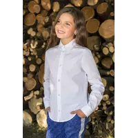 Белая хлопковая рубашка Багира для девочки Suzie р.146-164