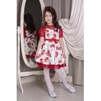 Кира комплект платье красный р.104-128